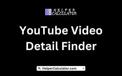 YouTube Video Detail Finder