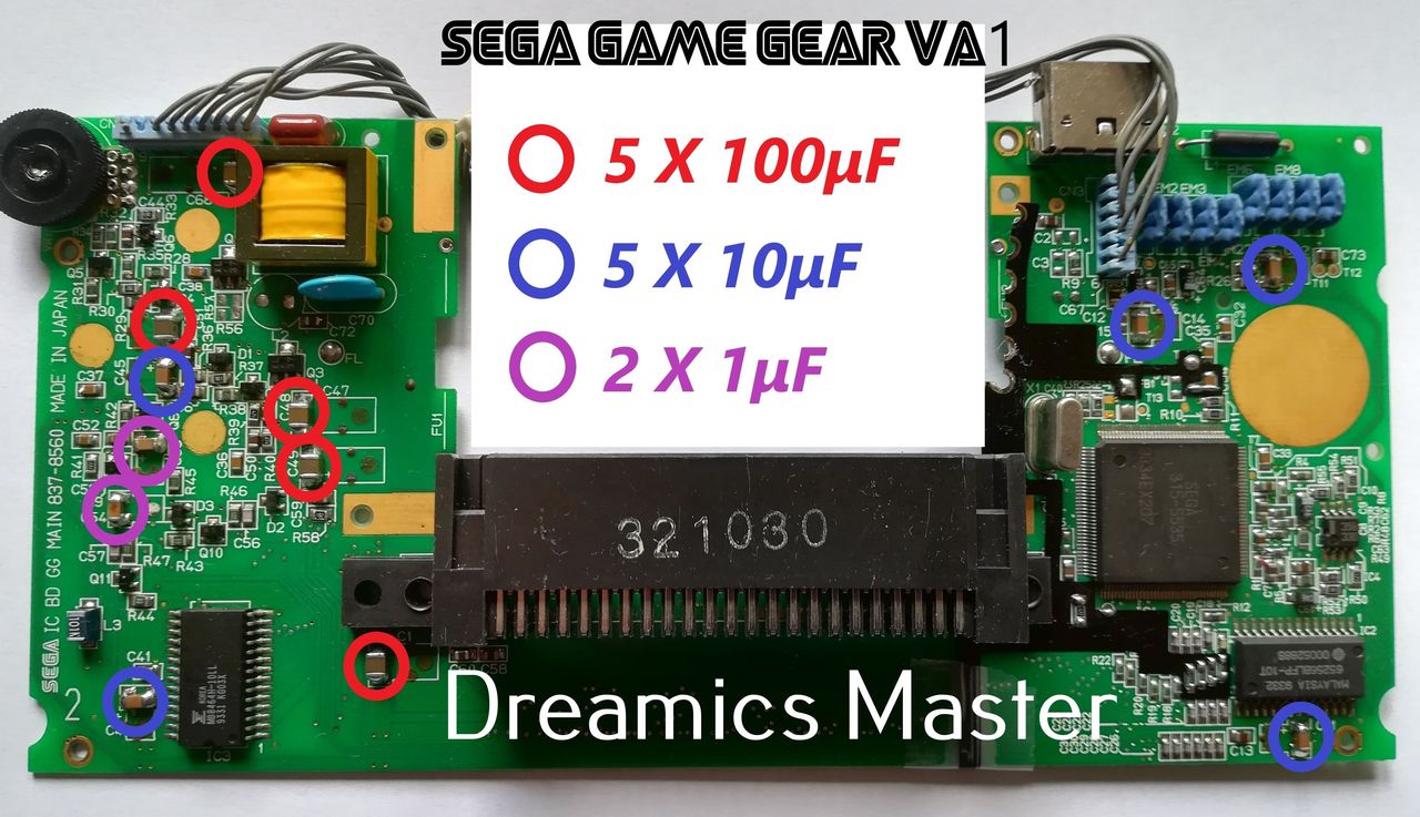 SEGA Game Gear | SMD Ceramic Capacitor Replacement Kit SEGA Game Gear | SMD Ceramic Capacitor Replacement Kit