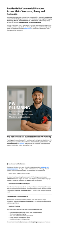 metro vancouver surrey plumbers