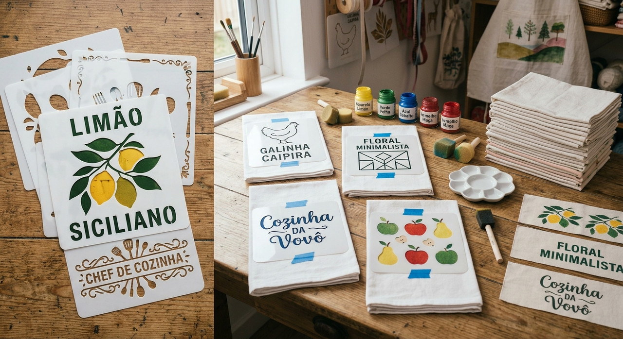 Perfil pintura em tecido