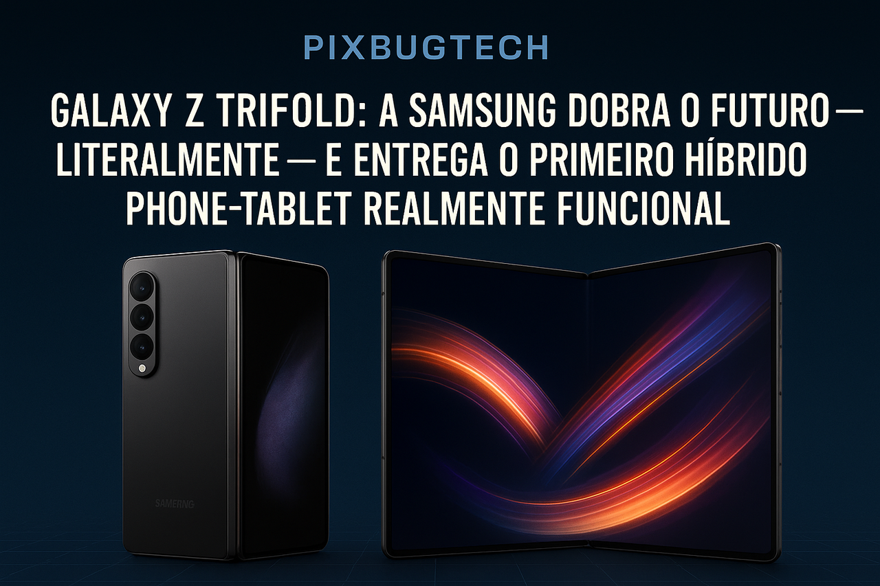 Galaxy Z TriFold: a Samsung dobra o futuro — literalmente — e entrega o primeiro híbrido Phone-Tablet realmente funcional