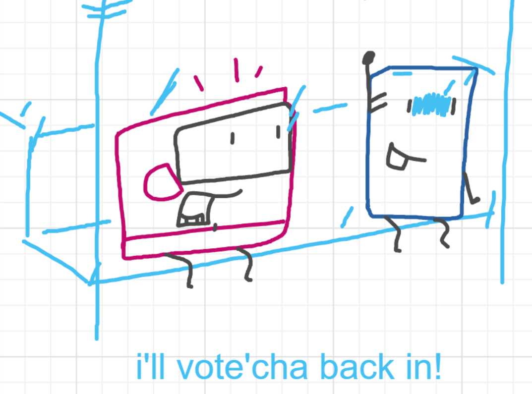 A panel from You're In Danger, Boy, episode seven of the Board Boards object show by Furretwalk/WalkingFurret.