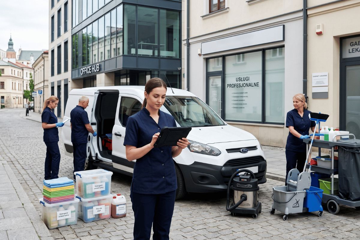 Sprzątanie kilku biur lub lokali w Lublinie - jak zorganizować obsługę wielu lokalizacji?