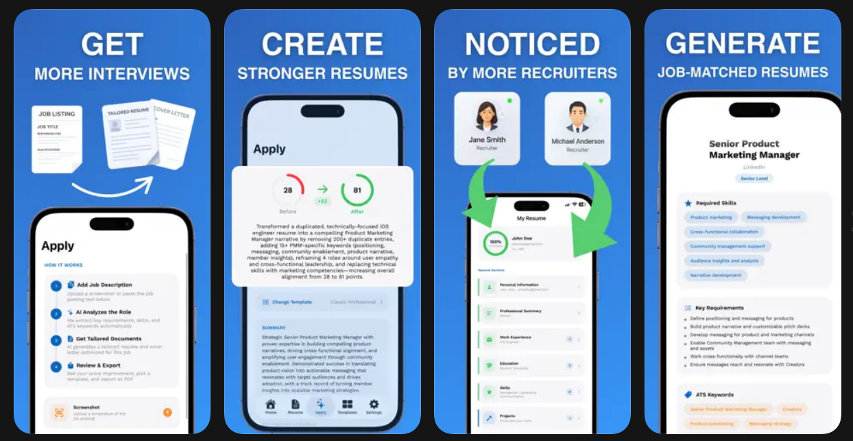Resume Builder AI Pro tạo CV chuyên nghiệp