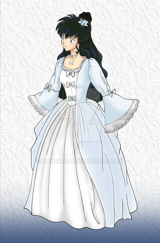 Hình vẽ Kikyou, Kagome, Sango bộ Inuyasha - Page 8 Fairytale_kagome_moon_dress_by_ncherre-dwsqg4