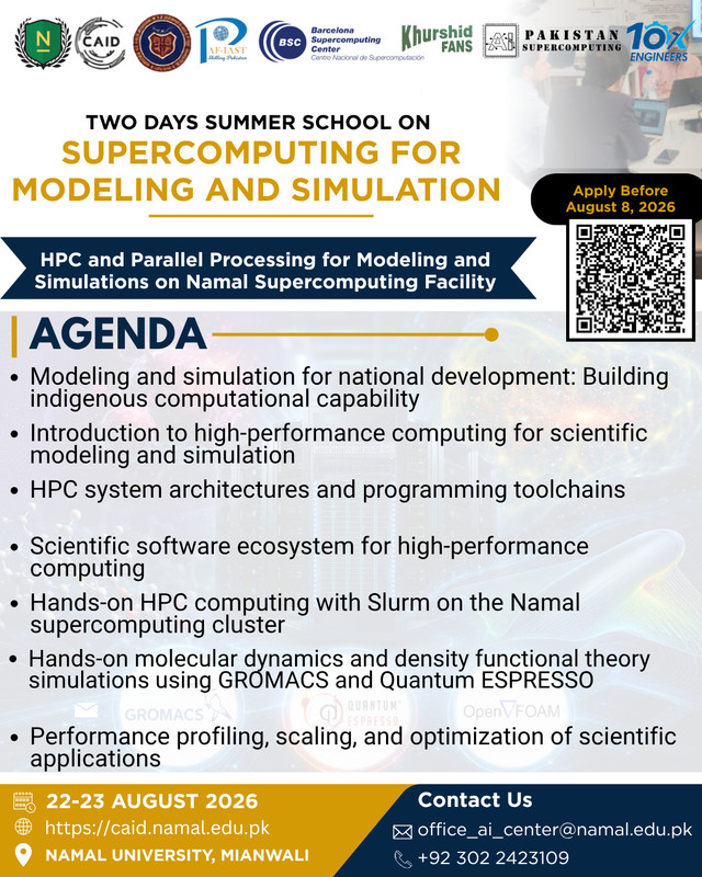 Supercomputing for Modeling and Simulation summer school poster
