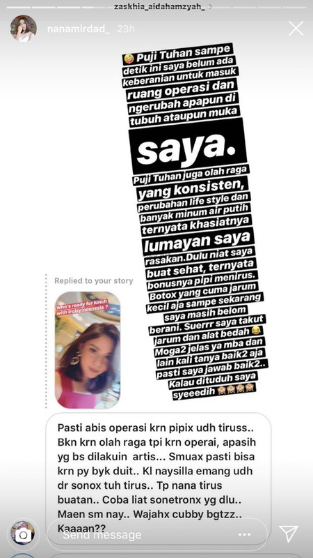Instagram Story Nana Mirdad