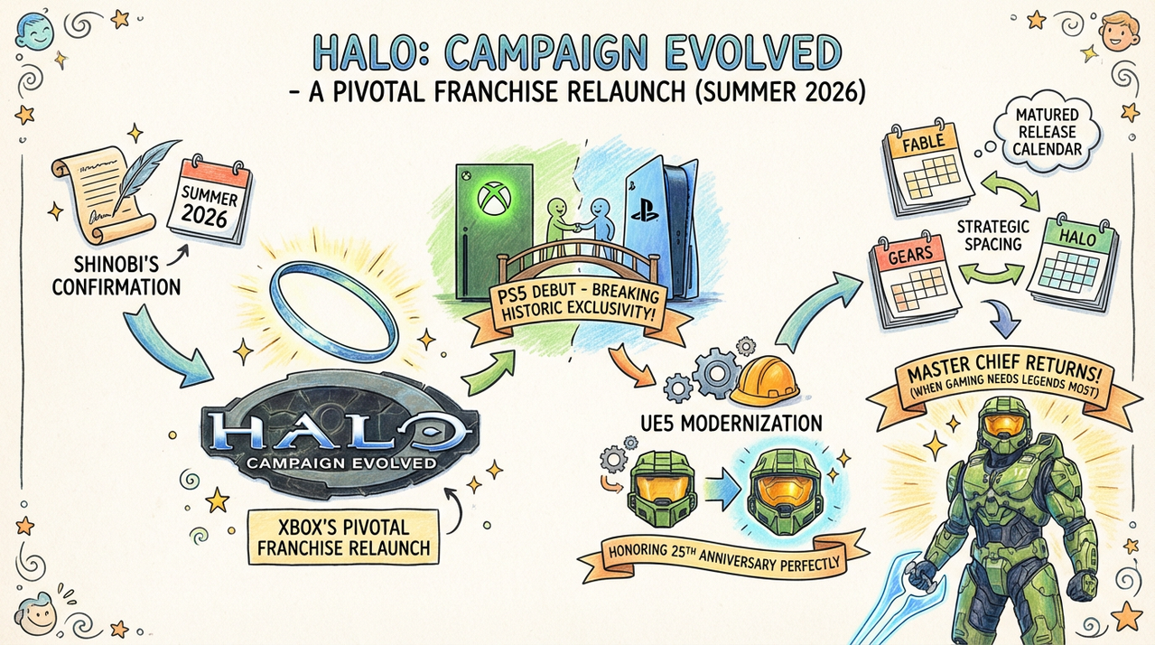 Master Chief battling Covenant forces on Halo ringworld