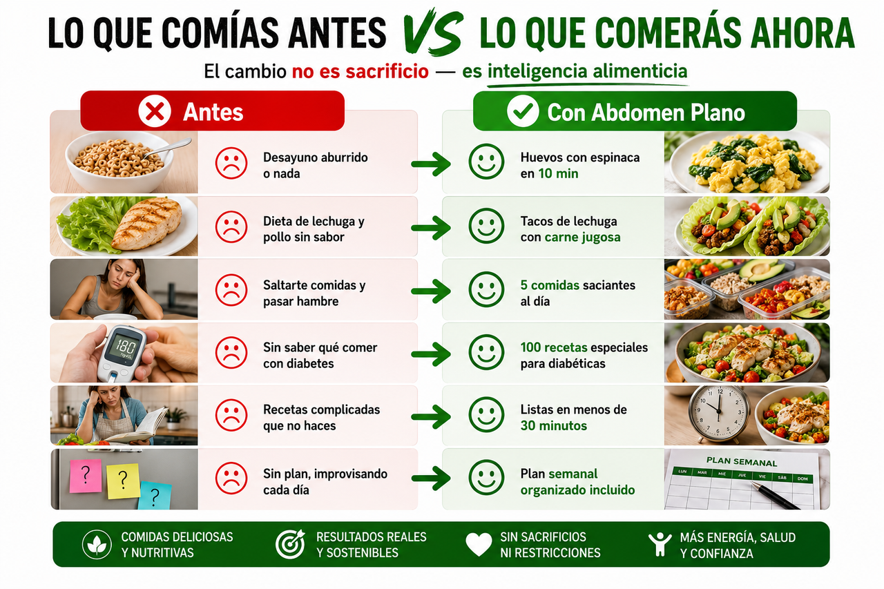Lo que comías antes vs lo que comerás ahora