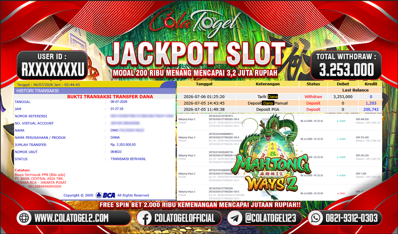 JACKPOT SLOT GACOR!!