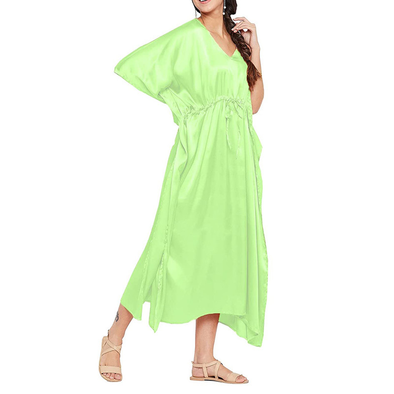 Women Satin Silk Nightdress Lingerie Sleepwear Nightgown Maxi Robe Loungewear - Picture 44 of 125