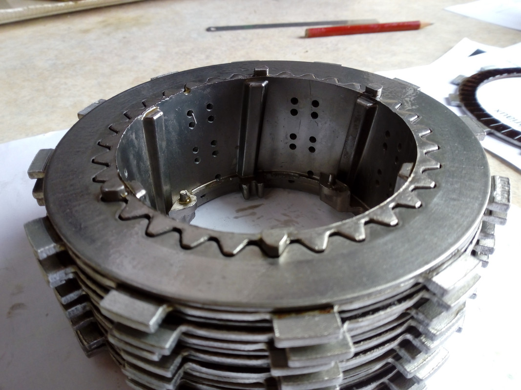 pile disques usés sur moyeu sans le dernier DG