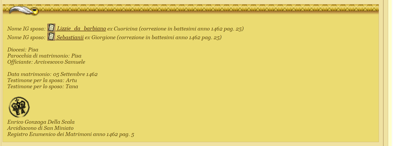 nozze  giorgione   certificato