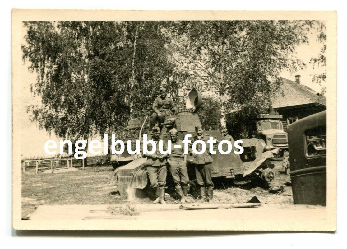 FOTO - PANZER - russischer Panzerspähwagen- TARNUNG - Roslawl (smolensk) 1941