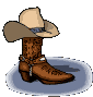 Cowboy Stiefel mit hut beige