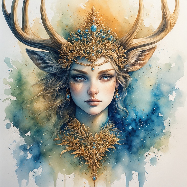 Goddess-Diana-with-a-Stag-wate-9
