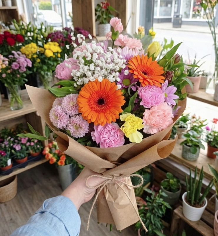 Ramo Pequeño Gerberas Y Claveles
