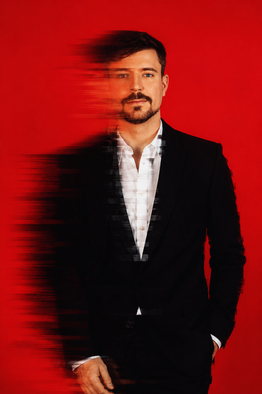 Example result for: Red Glitch Fashion Portrait