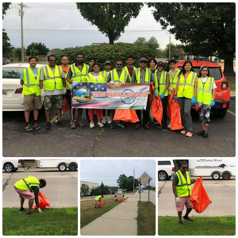 Detroit Malayalees Help Clean The Streets