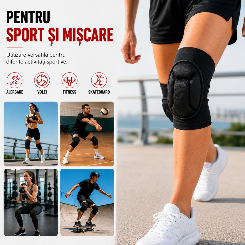 Genunchiere Zenifique pentru sport alergare volei fitness și skateboard