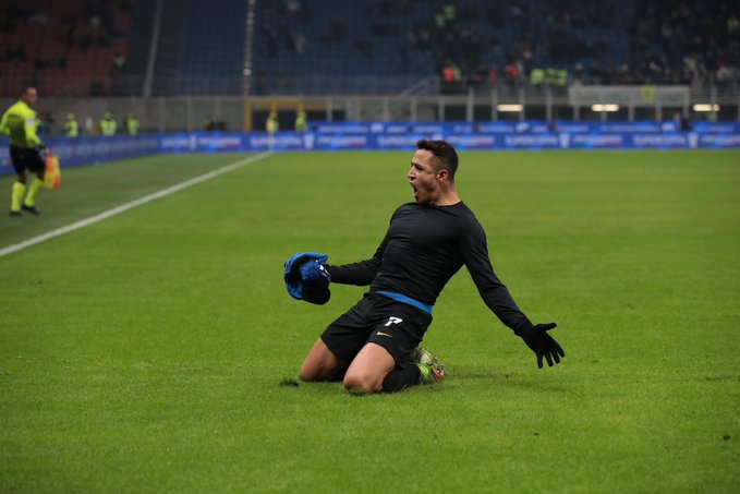 Así reaccionó Alexis Sánchez tras el triunfo del Inter de Milán