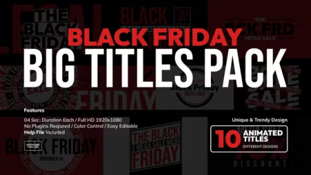 Videohive - Black Friday Titles - 49301728