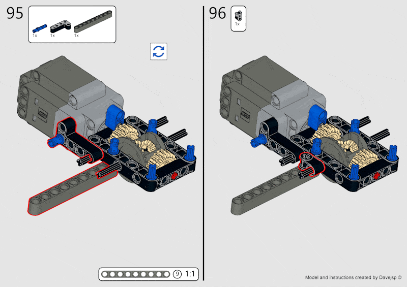 Lego Technic MOC 42099 Jeep Off-Roader remote controlled SUV pdf building instructions sample preview