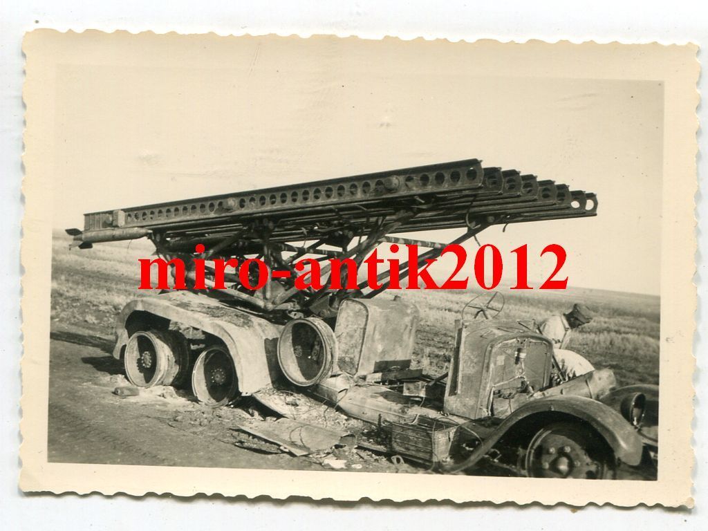 Foto, Wehrmacht, zerstörte Stalinorgel, Katjusch