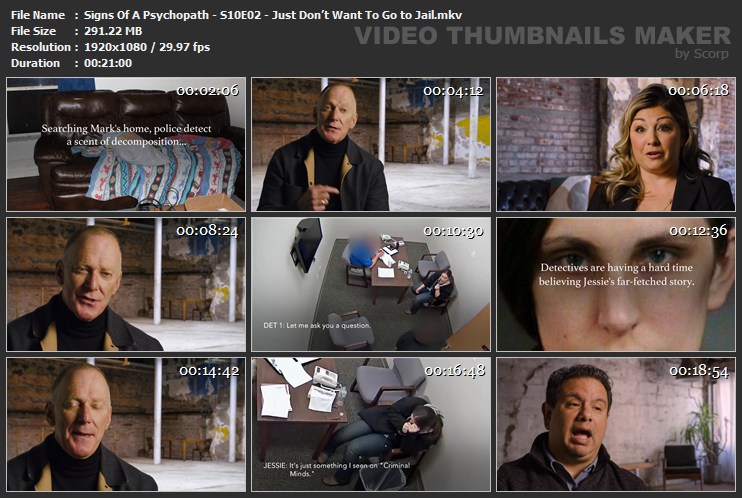 Signs Of A Psychopath S10E02 Just Don t Want To Go to Jail mkv