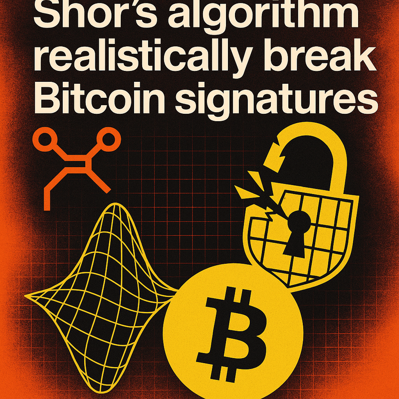 How soon could Shor’s algorithm realistically break Bitcoin signatures