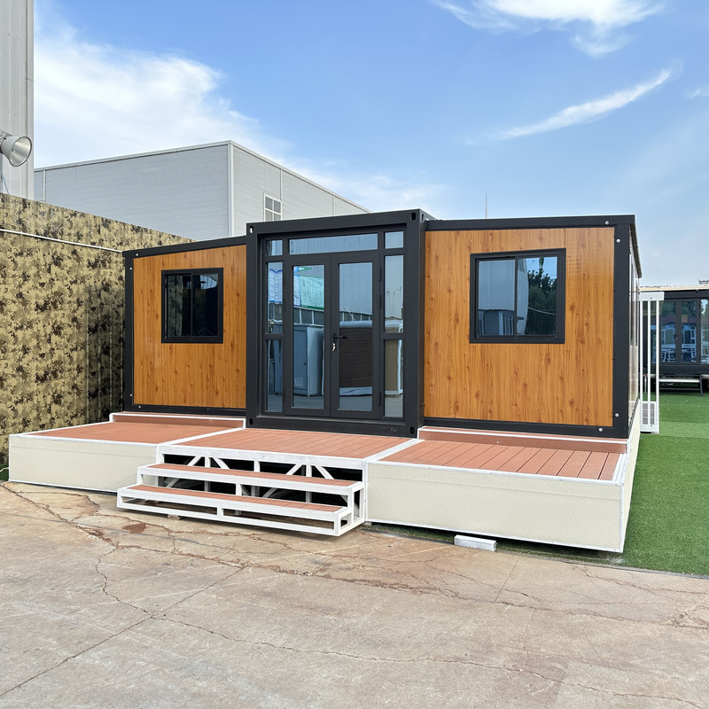 Modern prefabricated wood house exterior
