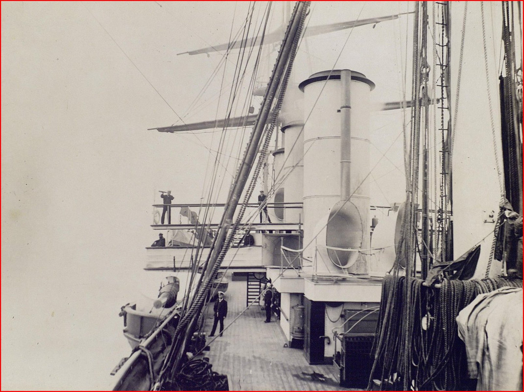 1890. Вид на мостик с палубы фрегата «Память Азова»