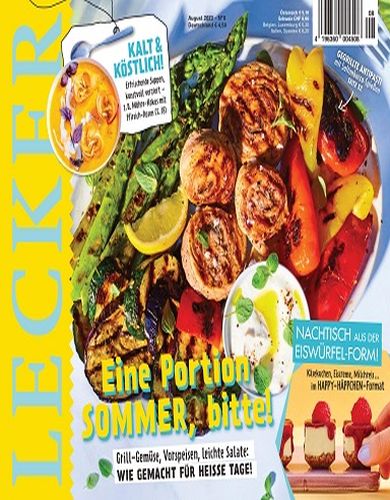 Cover: Lecker Kochmagazin No 08 August 2023