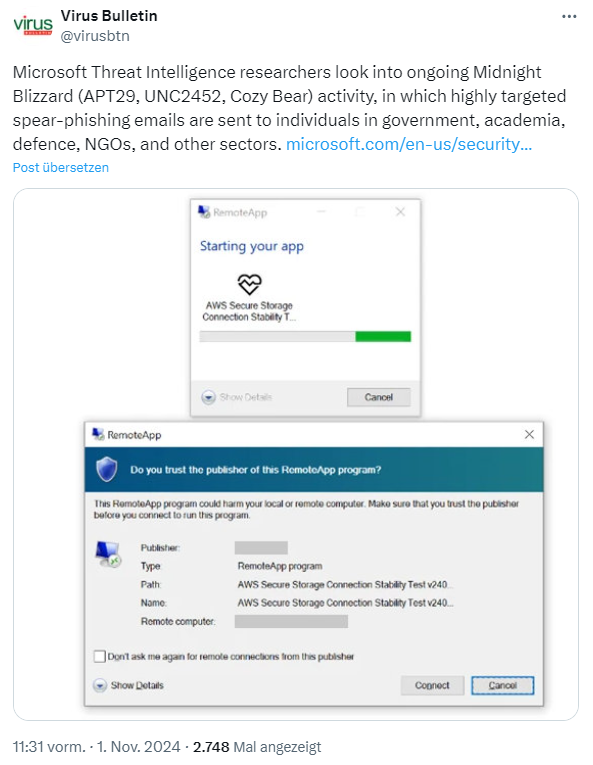 Spear-Phishing and Attacs via RDP Files 