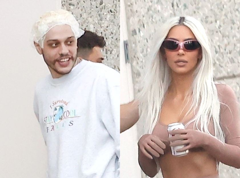 Pete Davidson se tiñe de rubio para combinar con el look de Kim Kardashian