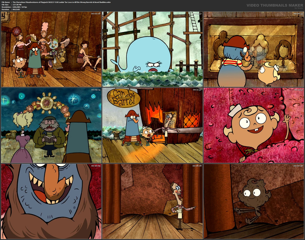 The Marvelous Misadventures of Flapjack S01E17-E18 Lookin' for Love in All the Wrong Barrels & Beard