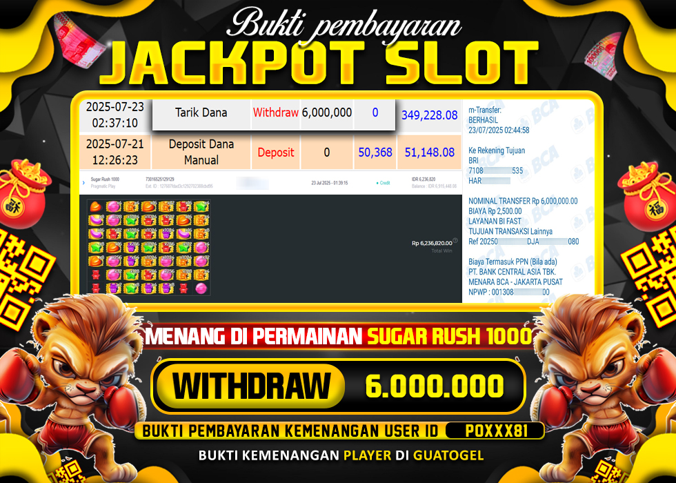 BUKTI JACKPOT LUNAS GUATOGEL