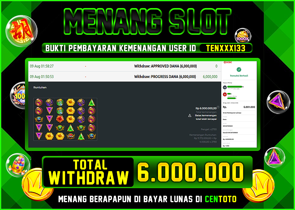 BUKTI JACKPOT LUNAS CENTOTO