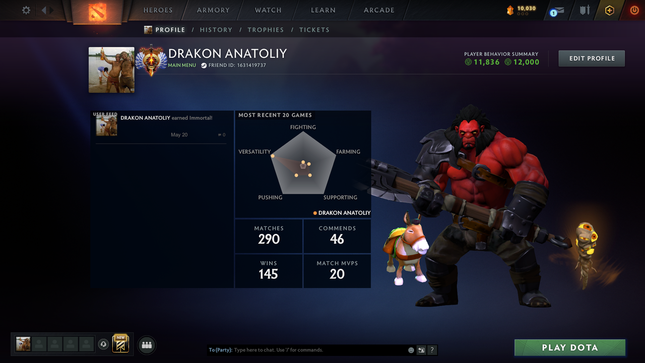 Dota 2 Account  MMR