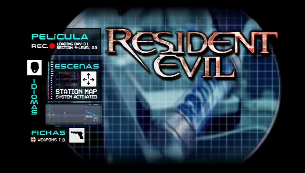 RESIDENT EVIL MENU - Resident Evil [2002] [Ciencia ficción, acción, terror] [DVD9] [PAL] [Leng. ESP/ENG] [Subt. ESP/ENG]