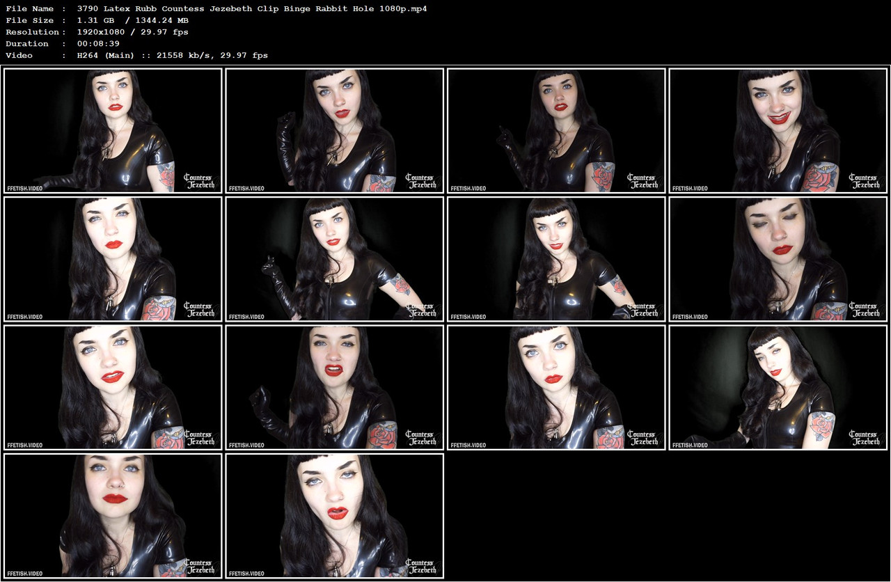 3790 Latex Rubb Countess Jezebeth Clip Binge Rabbit Hole 1080p mp4