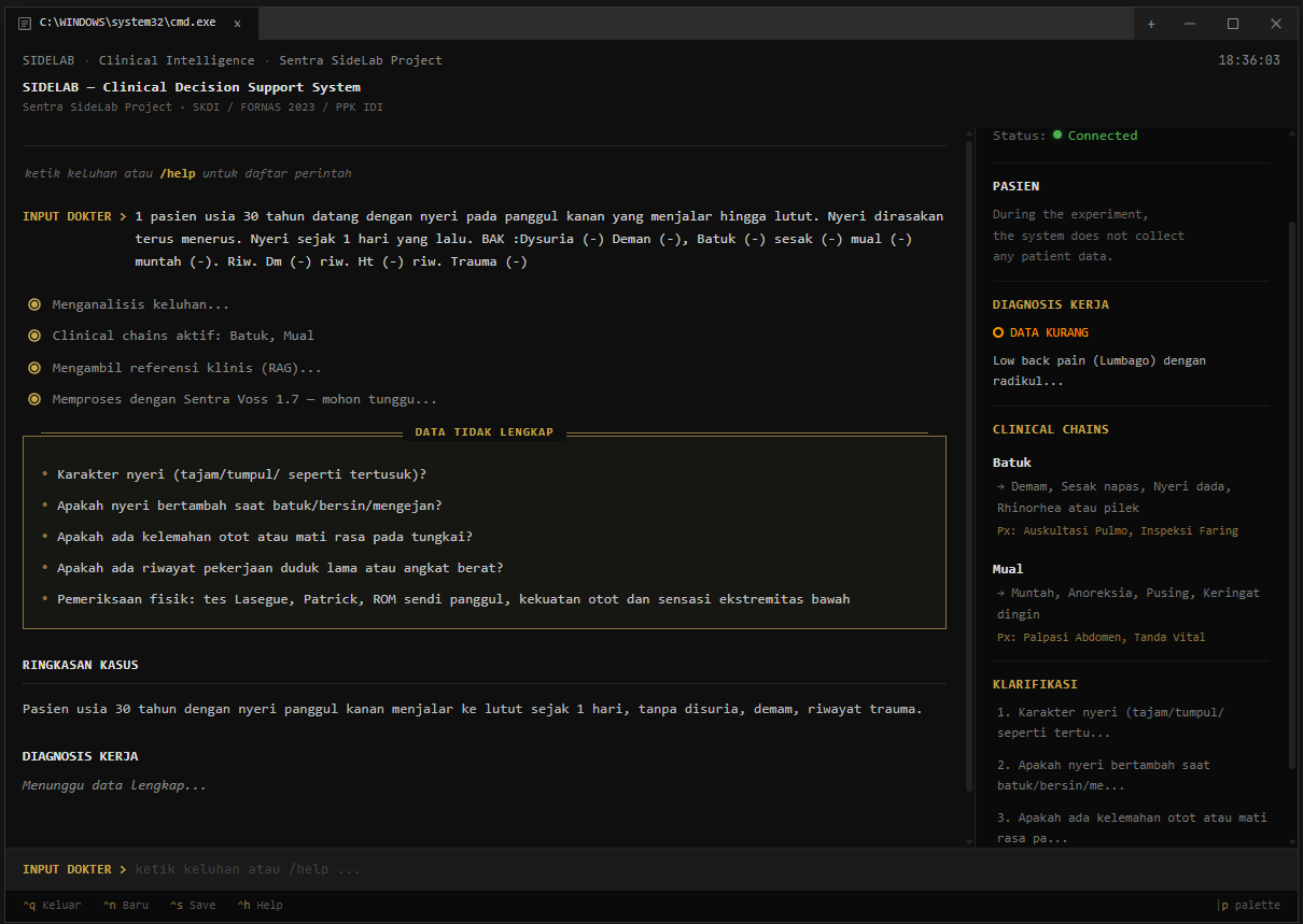 SideLab terminal preview