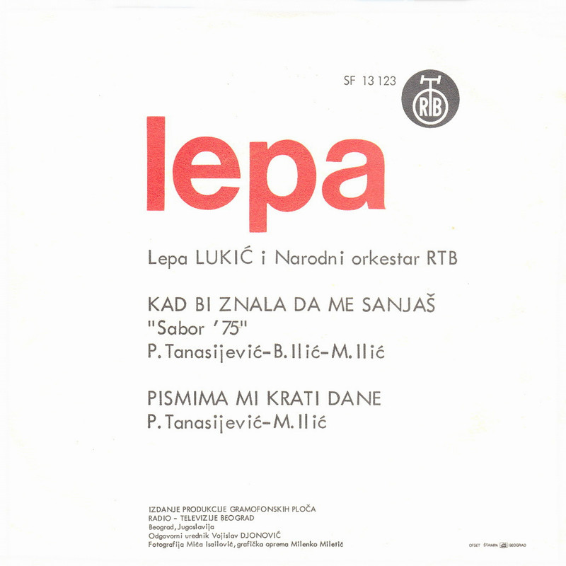 Lepa Lukic 1975 - 3 z