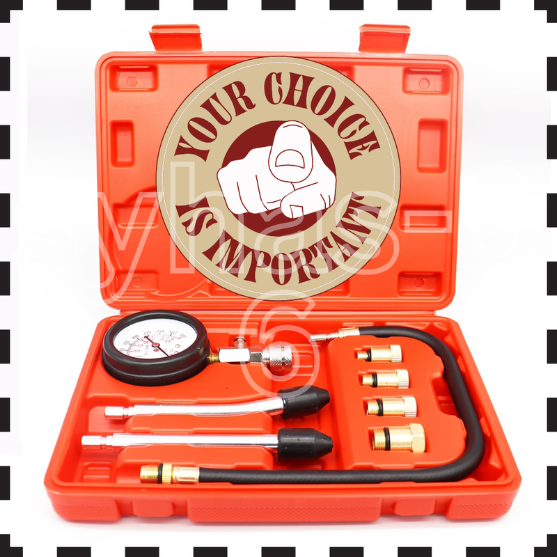 Big Red Torin Engine Compression Test Kit, 8 Pcs, 0-300 Psi, Cylinder Compression Tester, Automotive Pressure Tool Gauge For Petrol Gas Engine Of Car