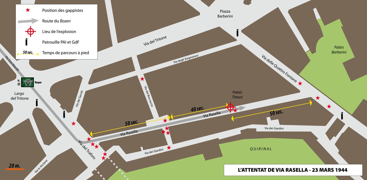 Plano del lugar del atentado