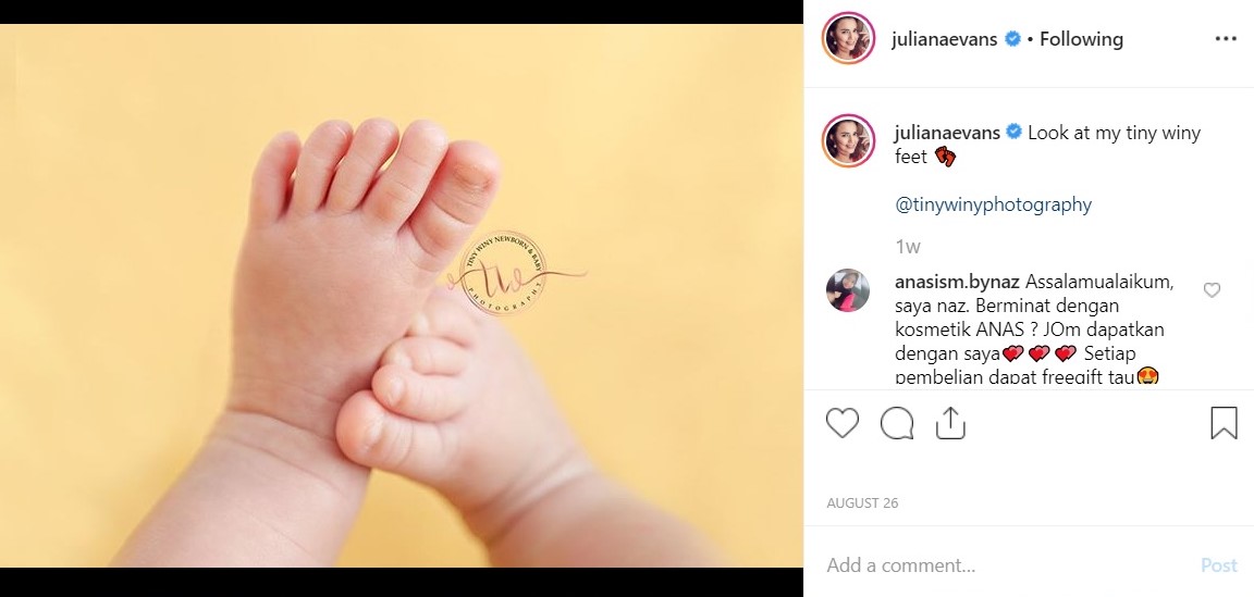 newborn photoshoot anak juliana evans
