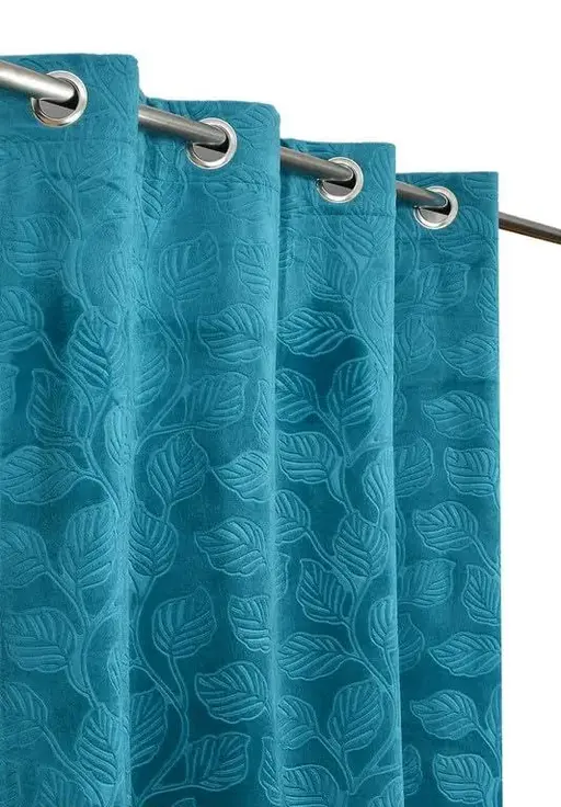 LEAF VELVET CURTAINS SET OF 1 Color 5 (R705)
