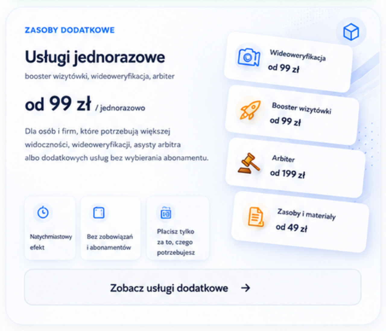 Usługi jednorazowe