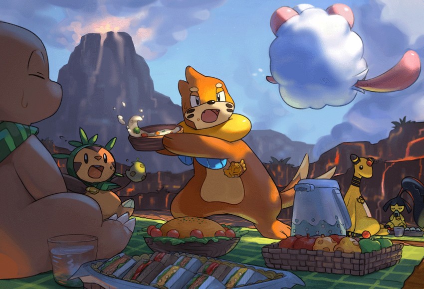 charmander-mawile-ampharos-chespin-buize