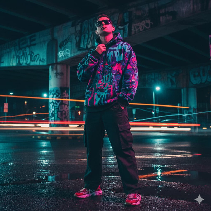 Fearless Neon Attitude по фото нейросеть